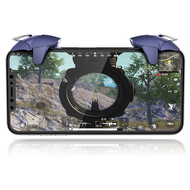 Dzhostik For Cellular Phone PUBG Mobile Gaming Gamepad Metal Smart Free Fire L1R1 Shooter Pubg Controller Trigger For Cell Phone (2)