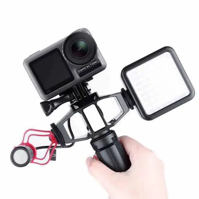 VIJIM GP-1 GoPro Vlogging Стенд кронштейн 2 Холодный башмак 1/4 ''Винт для GoPro Hero 7 6 5 SJcam DJI Osmo экшн-камеры