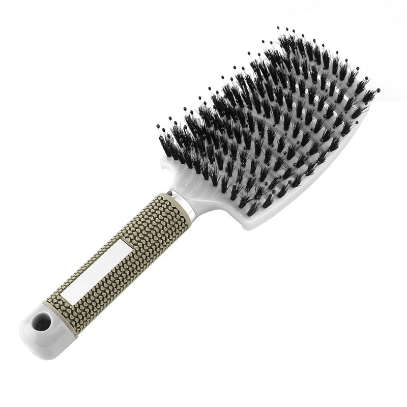 Massage Comb Bristle Nylon Hairbrush Scalp Massage Comb Curly Detangle Hair Brush Shower Massage Comb Hairdressing Salon Tool - Image 4