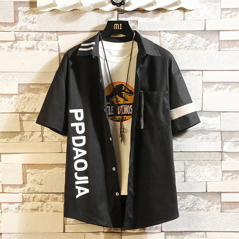 

Brand Summer Hot Sell Men's Beach Shirt Fashion Short Sleeve Floral Loose Casual Shirts Plus Asian SIZE M-4XL 5XL