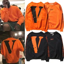 VLONE Толстовки Мужчины Женщины Кофты Белые Kanye West OFFWHITE Мужчин балахон harajuku Высокое качество хип-хоп Пуловеры толстовка