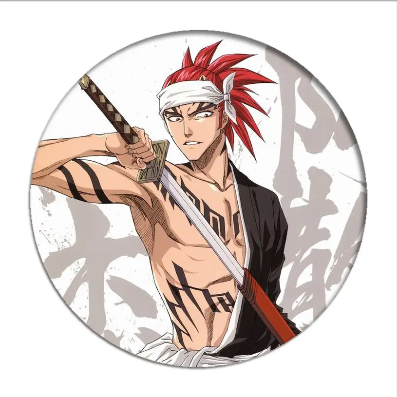 1pcs Anime Bleach Cosplay Badge Kurosaki Ichigo Brooch Pin Hitsugaya Toushirou Cute Collection Badge for Backpack Clothes Women's Costumes Cosplay Costumes