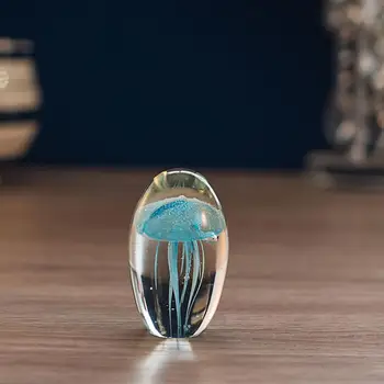 

3D Colorful Solid Color Crystal Jellyfish Paperweight Ornament Beautiful Christmas Gifts Friends Gift Art Craft Collectible
