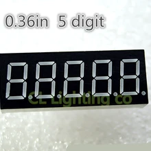 Чистый зеленый 0.3" inch светодиодный цифровой трубки 0.36in Цифровой пробки 7-сегментный светодиодный дисплей 5 цифр общий катод