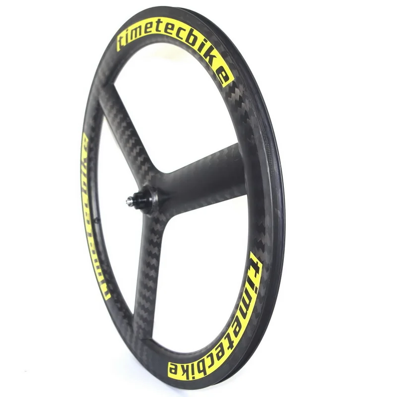 Cheap Tri spoke carbon road wheels disc brake 3 spoke road carbon wheelset tubular wheels carbon clincher wheels center lock 4