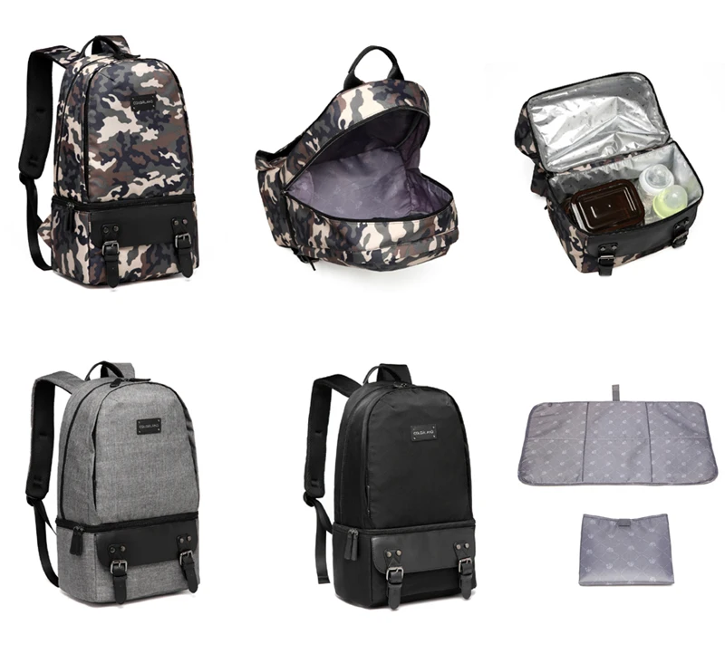 

Colorland Waterproof Unisex Large Multi-function Baby Changing Diaper Bag & Insulated Cooler Bag 2 in 1--BP126