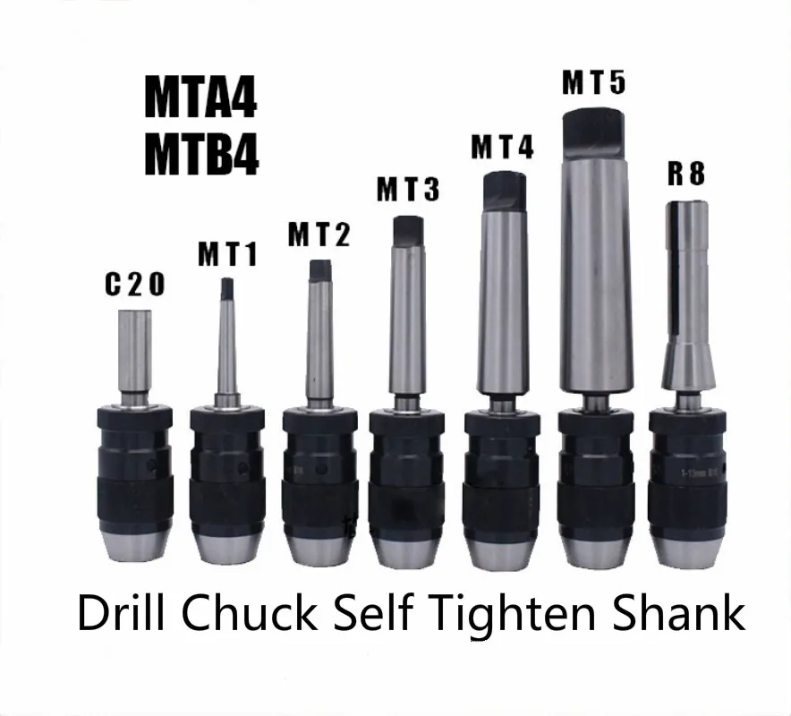 

Automatic Locking Chuck 1-16mm B16 B18 and Tapered Rod MT4 1-13 3-16 Machining Center Drilling Machine