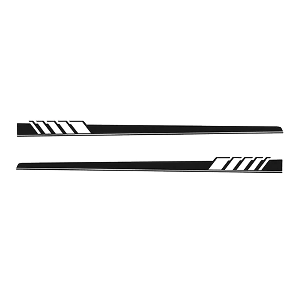 2 Pieces Universal Car Body Side Stripes Skirt Vinyl Decals Sticker Decor Waterproof Self-adhesive Removable Last longer