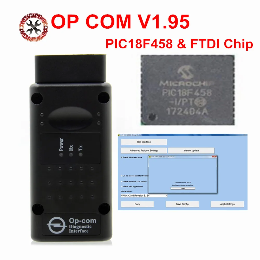OPCOM V1.59/V1.70/V1.95 прошивки зеленый PCB PIC18F458 и FTDI чип для Opel Новый NEC Реле OP COM сканер 1 95|op
