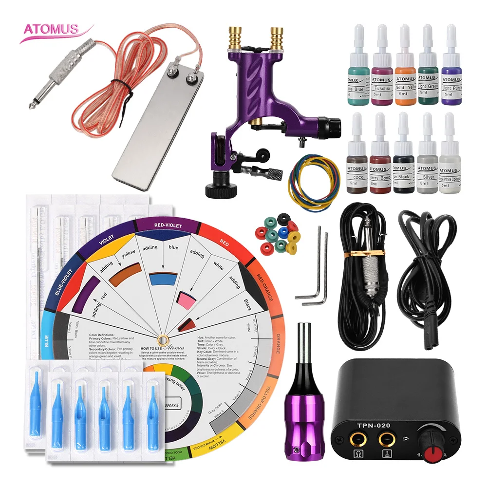 

Rotary Tattoo Machine Permanente Principiante Profesional Gun Starter Tatto Kits Tools Kit Tip Tattoo Maquina Para Tatuar Set
