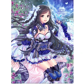 

Anime Girls Square/round Crystal decor art Embroidery Pattern diamond 5D DIY paintings 3D Cross stitch kits mosaic wall stickers