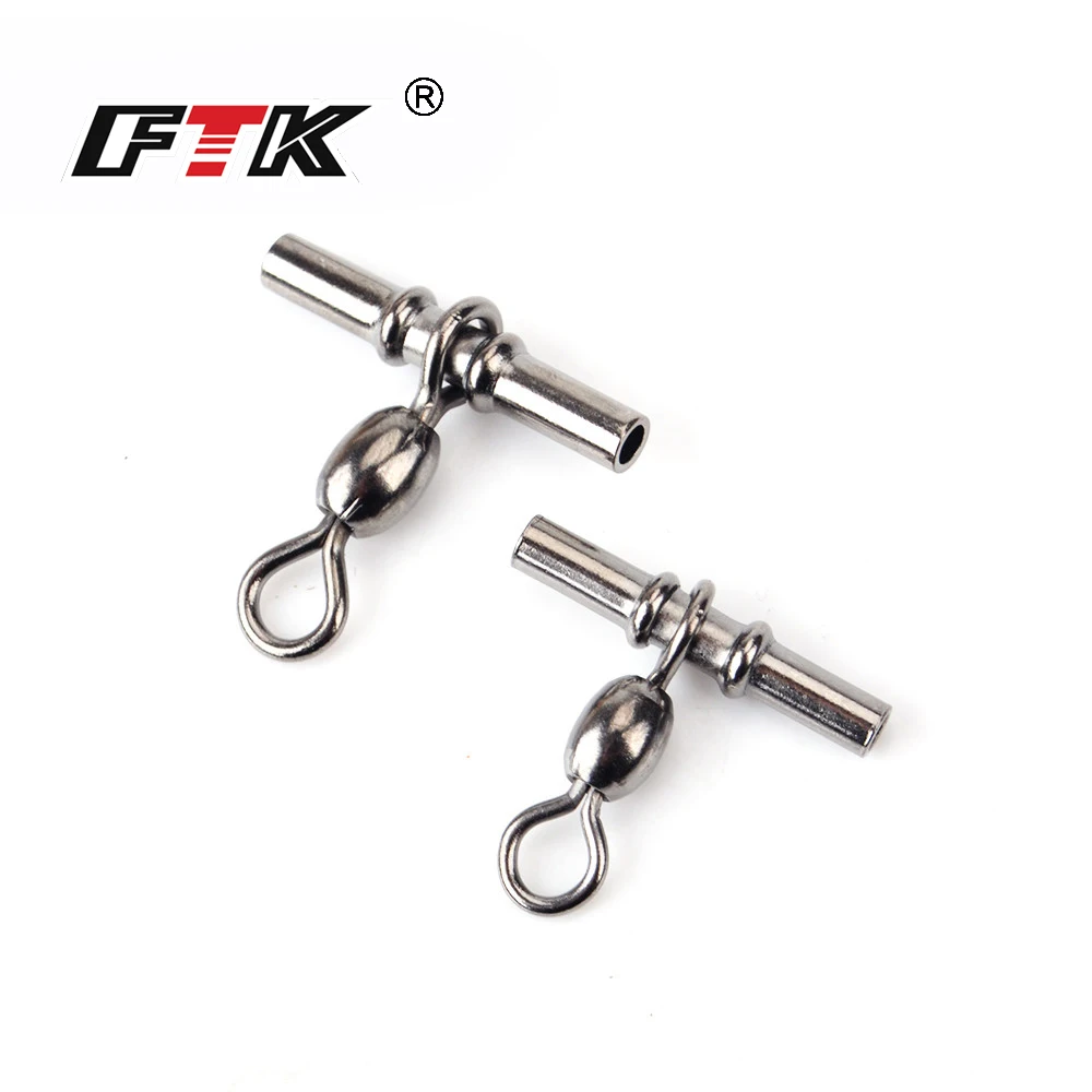 

FTK 1 Pack 2/0# 1/0# 1# 2# 3# 4# Cross-Line Crane Fishing Swivel Fish Hook Lure Connector Terminal Pesca Fishing Tackle