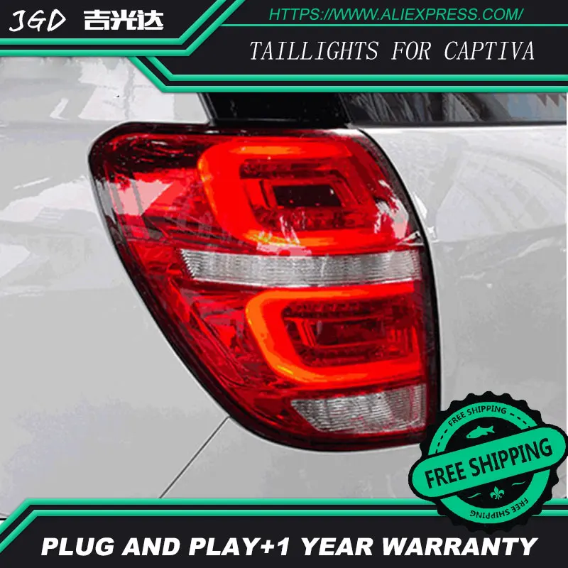 Car Styling Tail Lights For Captiva 2013 Taillights LED Tail Lamp Rear Trunk Lamp Cover Drl
