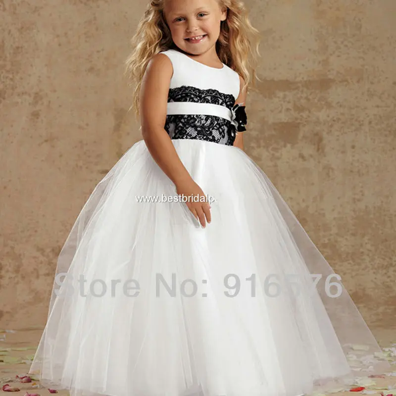 Flower Girl Ball Gown Cute Dresses To Wear To Weddings Gowns For Little Girls Ankle Length White