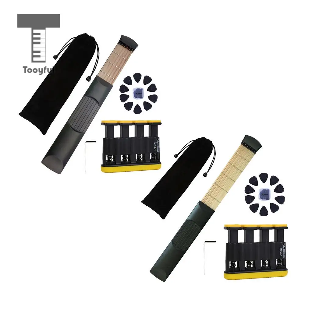 Tooyful Portable Pocket Guitar Practice Tool Gadget 6 Fret + Guitar
