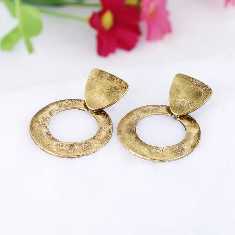 

Oorbellen Brincos Contracted Wave Set Earrings Retro Geometric Classic Original Personality Eardrop Atmospheric Fog Surface