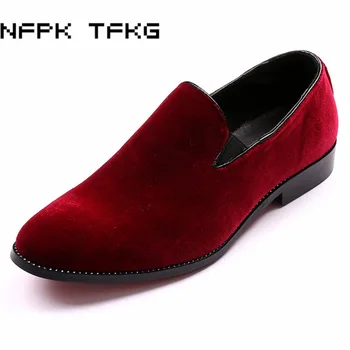 

new arrival mens fashion wedding nightclub cow suede leather shoes slip-on breathable summer shoe flats loafers zapatos hombre