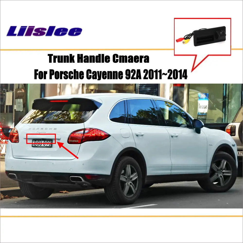 Парковочная камера заднего вида для Porsche Cayenne 92 а 2011 ~ 2014 Автомобильная с ручкой