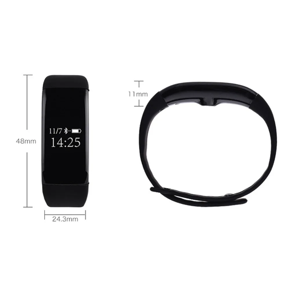 Heart Rate Monitor Smart Bracelet OLED Fitness Tracker Pedometer Waterproof IP67 Bluetooth Wristband for IOS Andriod Phones