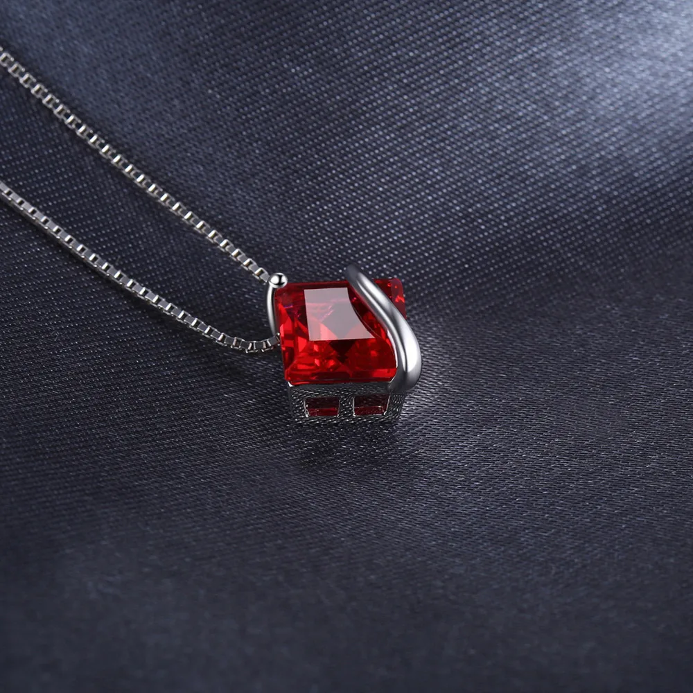 Jewelrypalace классический квадратный 3.3ct создан рабис кулон Цепочки и ожерелья