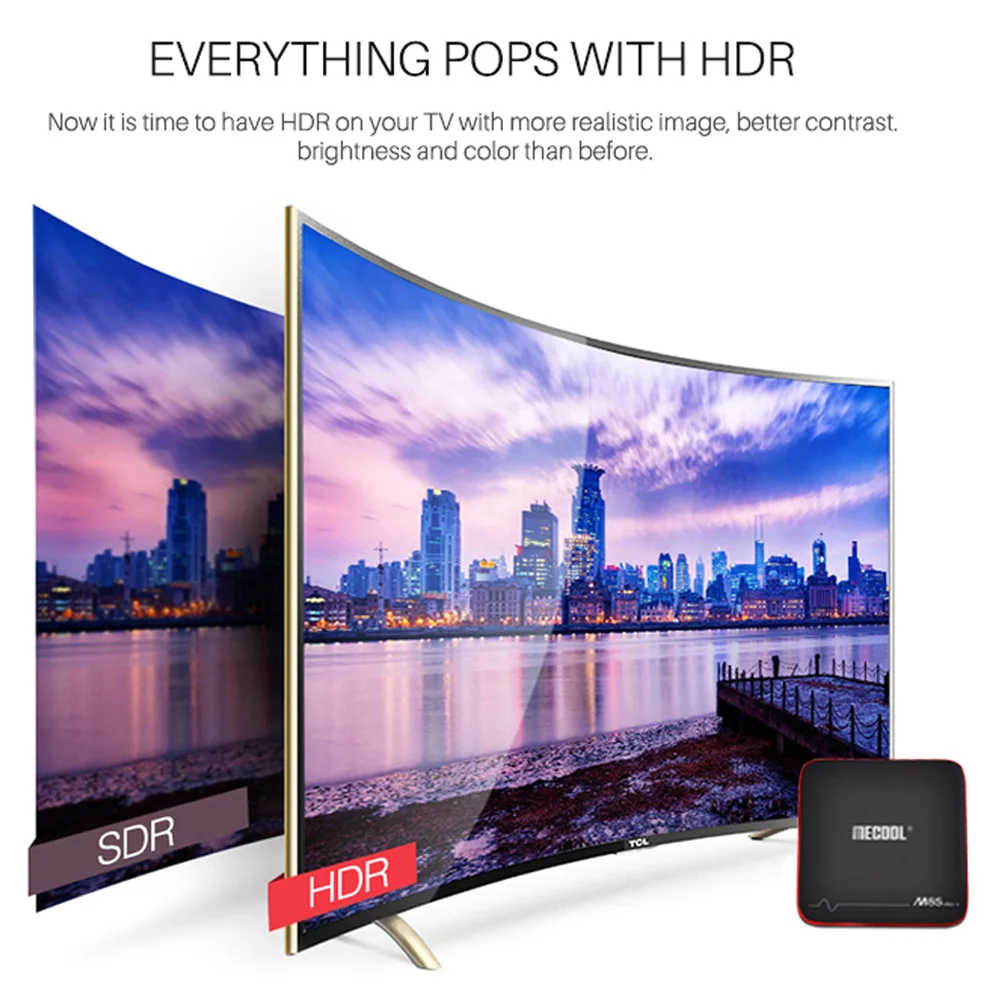 M8S PRO W Голосовое управление 2G 16G Smart TV Box Android 7 1 Amlogic S905W четырехъядерный HDMI 2 4G WIFI