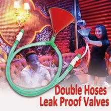 Пластиковая заполняющая Воронка пивная Воронка винная трубка герметичные клапаны двойные шланги для дня рождения пивные праздники питьевой вечерние бар