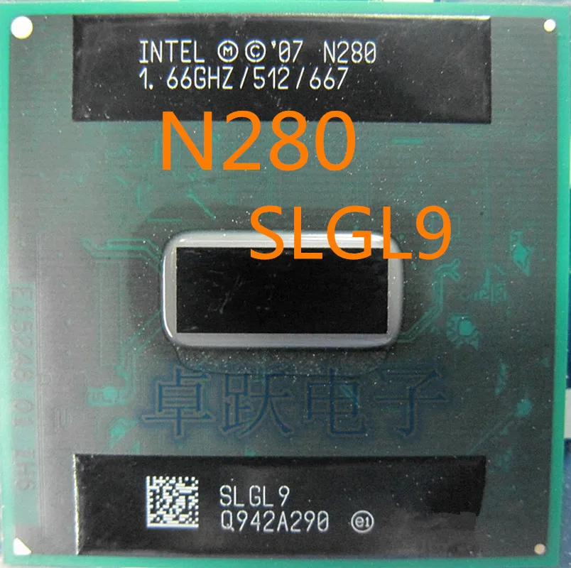 N280 SLGL9 новый процессор Intel Atom N 280 512K кэш 1 66 ГГц 667 МГц FSB BGA для ноутбука|Процессоры| |