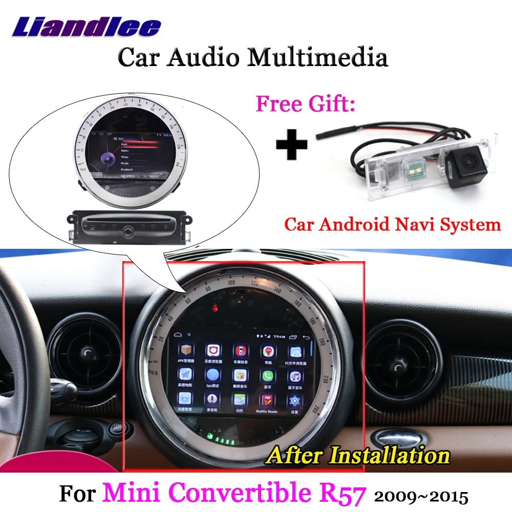 Top Liandlee For BMW Mini Convertible R57 2009~2015 Android Radio Stereo Carplay Camera TV Wifi GPS Map Navi Navigation Multimedia 10