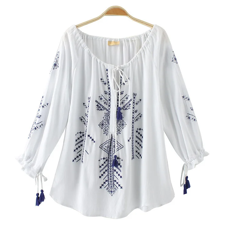 boho blouse peasant top