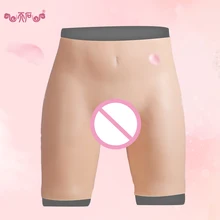 silicone vagina brief for crossdresser male to female toys transgender drag queen hot hip with fake pussy underwear