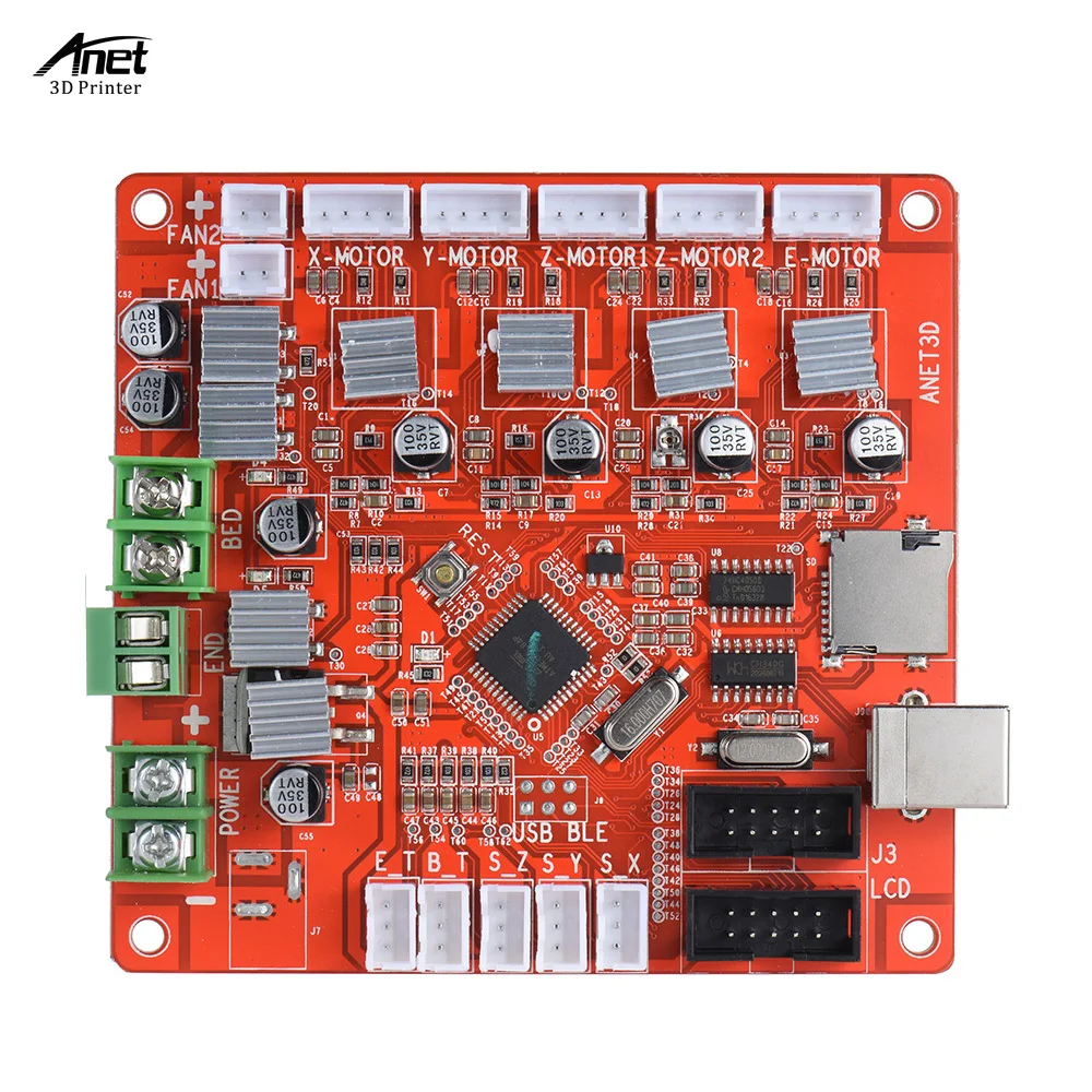 Anet A1284-Base V1.7 плата управления материнская плата для Anet A8 DIY самостоятельная сборка 3D настольный принтер комплект