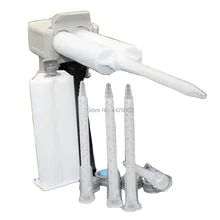 50 мл 1:1 Смешанное соотношение ручной эпоксидный аппликатор шприц клеевой пистолет+ 2 шт. 50 мл двухкомпонентный смешанный картридж+ 5 шт. 1:1 насадка для смешивания