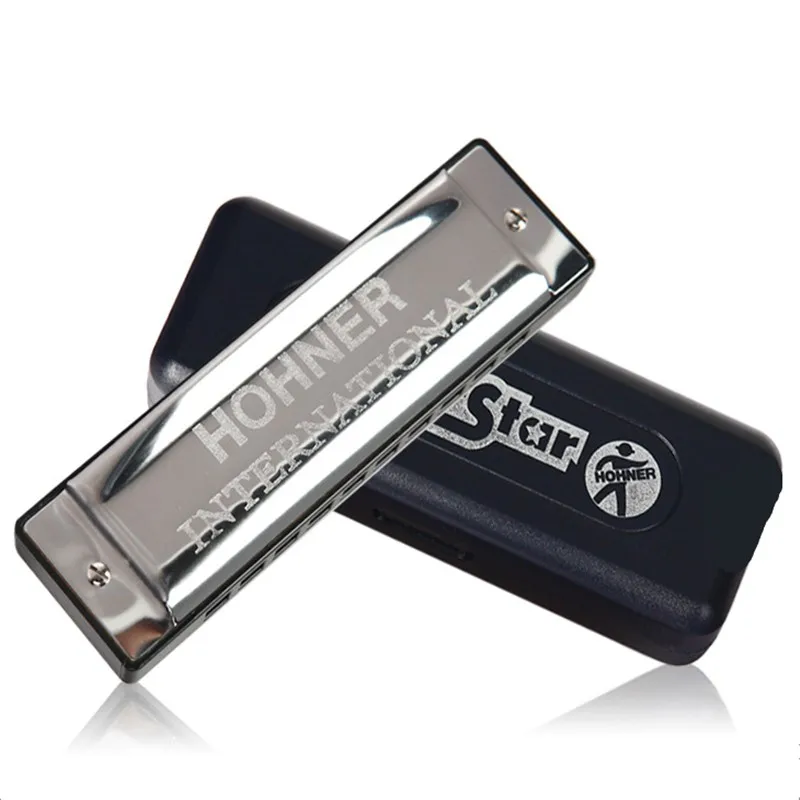 Хит продаж Hohner гармоника Silver Star 10 Отверстия Gaita диатоническая Ключ C блюз, Джаз группа гармошка Instrumentos musicais арфа