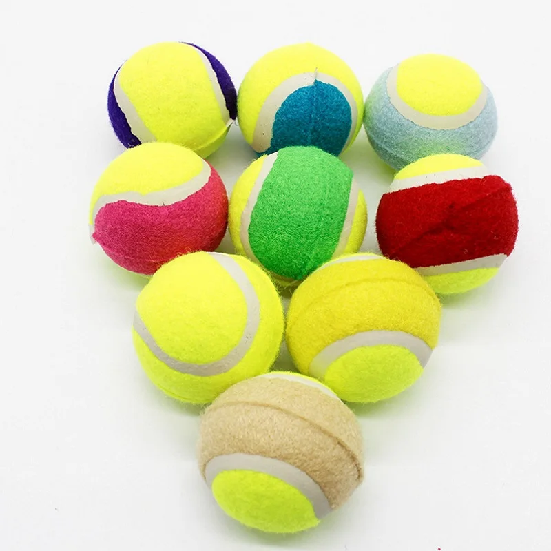 

Pet Dog Rubber Tennis Ball Interactive Toys Dog Puppy Elasticity Ball Chew Toy Dog Puppy Teeth Clean Training Toy Gift Supplies