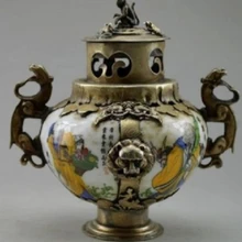 Рождественские украшения для дома+ Тибет серебро декоративная живопись 8 Бог благовония горелки