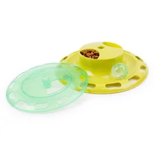 Discos voladores de Juguete Para Gatos de Reproducción de Música Disco Verde Se Puede Girar Juguetes Para Gatos Tela Plastice