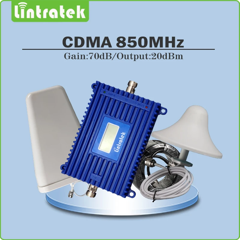 

Gain 70dB Cellphone Signal Booster GSM 850MHz signal amplifier CDMA 850Mhz signal repeater ful set with Antenna and cable @8.6