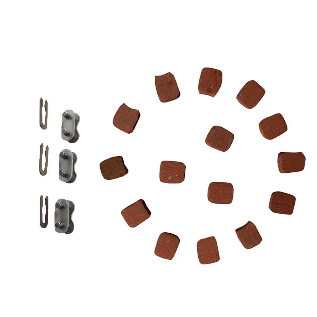 3xChain Master Link&15xSquare Clutch Pads 49cc 80cc 2 Stroke Motorized Bike