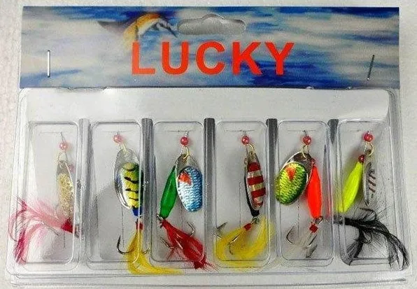 

isca artificial fly fishing hook fishing spoon lures 2 sets spinner and trolling laser 7.8g in box hard lure tackle gear pesca