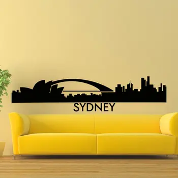 

WALL DECAL VINYL STICKER SYDNEY SKYLINE CITY SILHOUETTE DECOR