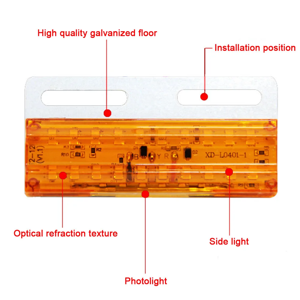 2 шт. звуковой сигнал для грузовиков светильник s DC 12 V/24 V светодиодный Боковые указатели поворота Габаритные прицеп светильник задняя противотуманная фара для автомобиля шины для грузовиков