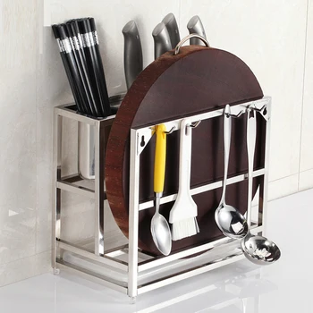

304 stainless steel knife holder cutting board rack cutting board holder knife rack kitchen tool chopsticks rack wx8151637