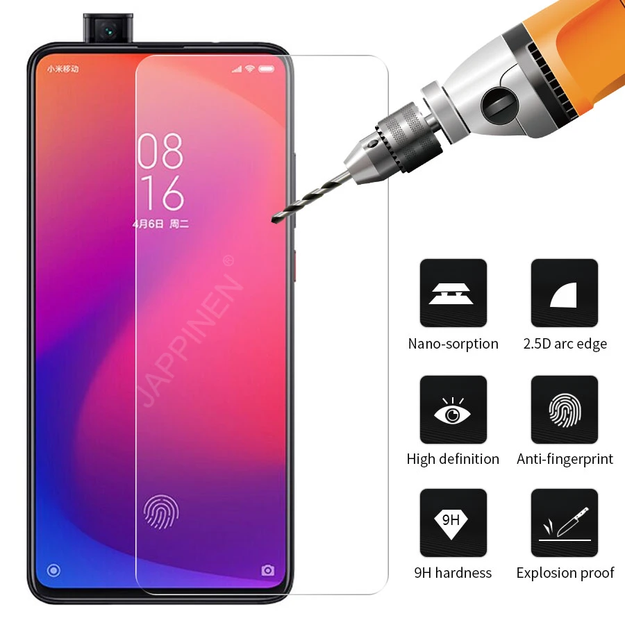 Закаленное стекло для Xiaomi mi 9 T Pro защита экрана H 2.5D Защитное телефона Red K20
