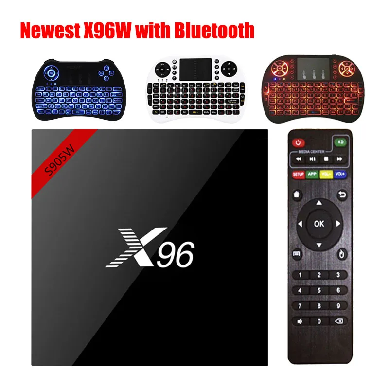 

X96 X96W Bluetooth Android 7.1 TV Box Support Mini Box TV Amlogic S905W 1+8G/2+16G 2.4GHz WiFi HD 4K Media Player Set top Box