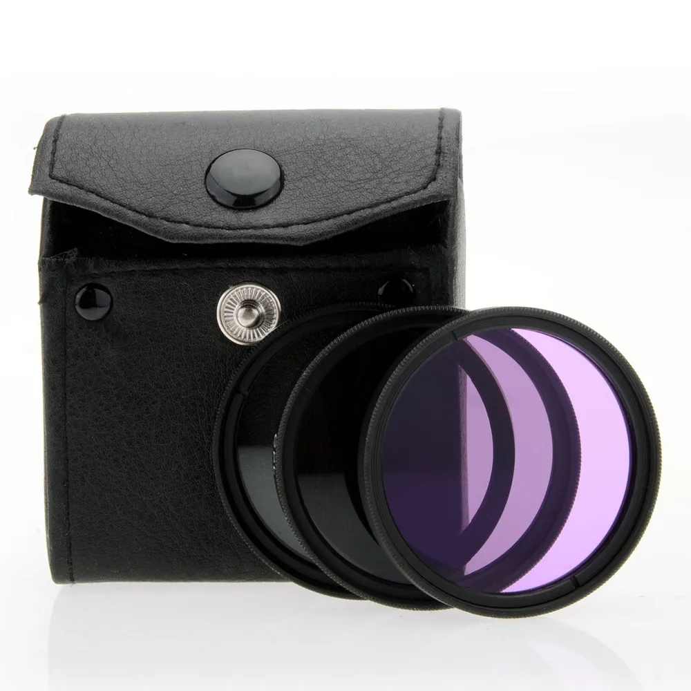 JUST NOW Universal 46mm UV + CPL + FLD Camera Lens Filter Kit for Canon