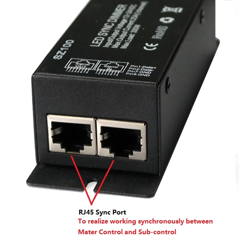 Светодиодный диммер 12-24 V 300 W 1 канал RJ45 синхронно РФ Беспроводной светодиодный пульт с сенсорным пульт дистанционного управления для одного Цвет Светодиодные ленты свет