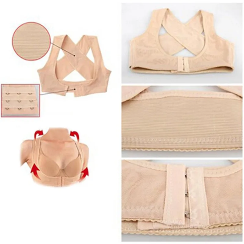 Adult Humpback Posture Corrective Corset Belt Shapewear Back Shoulder Gather Adjustable Vest Rk