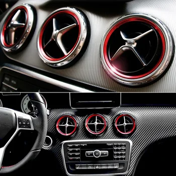 

5pcs Air Vent Outlet Ring Cover Trim for Mercedes Benz CLA C117 CLA180 CLA200 CLA250 X156 GLA GLA200 GLA220