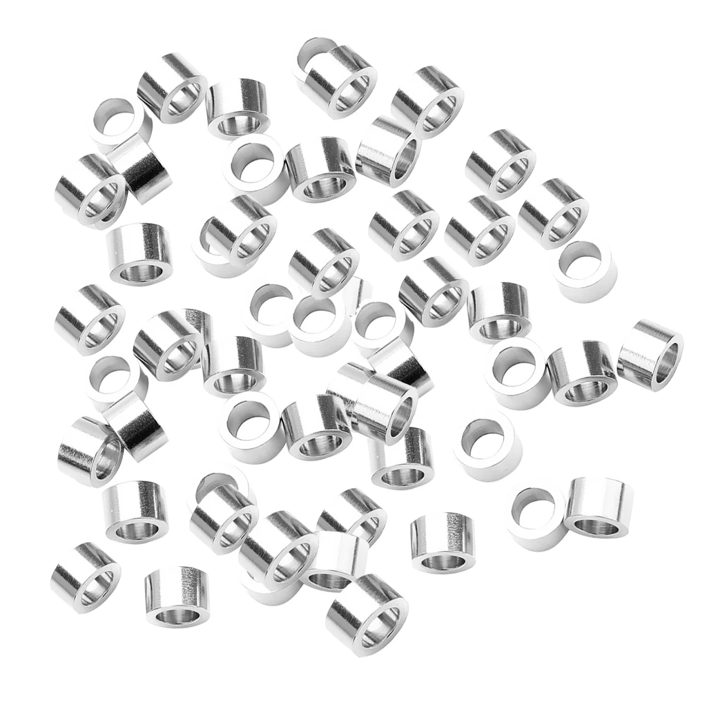20 Pieces Stainless Steel Large Hole Cylinder Round Spacer Loose Beads DIY Jewelry Making, 4 x 5mm