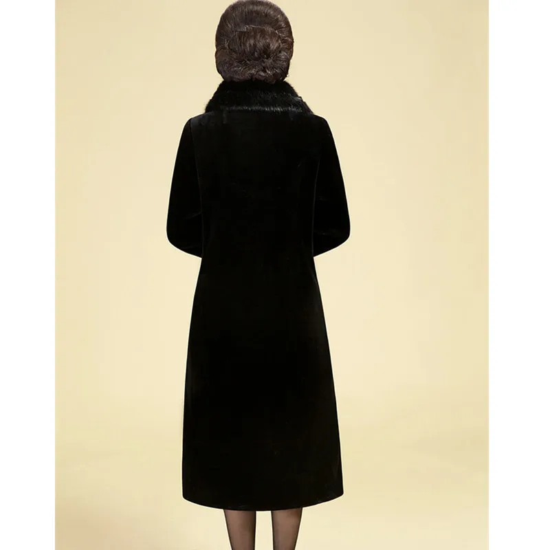 Noir Grande De Veste 3xl Luxe Imitation L Manteau Femme Survêtement En Uhytgf Fourrure Taille 1166 Vison Femmes Lâche Long Peluche D'hiver TwqAExC